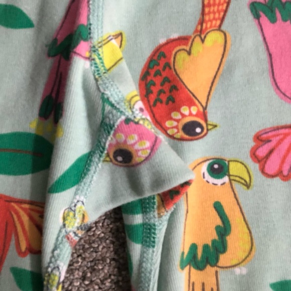 Hanna Andersson HannaJams Girl Print Lj Long John in Tropical Birds Mint Size 8 - Picture 9 of 16